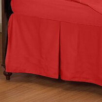 Red sales crib skirt